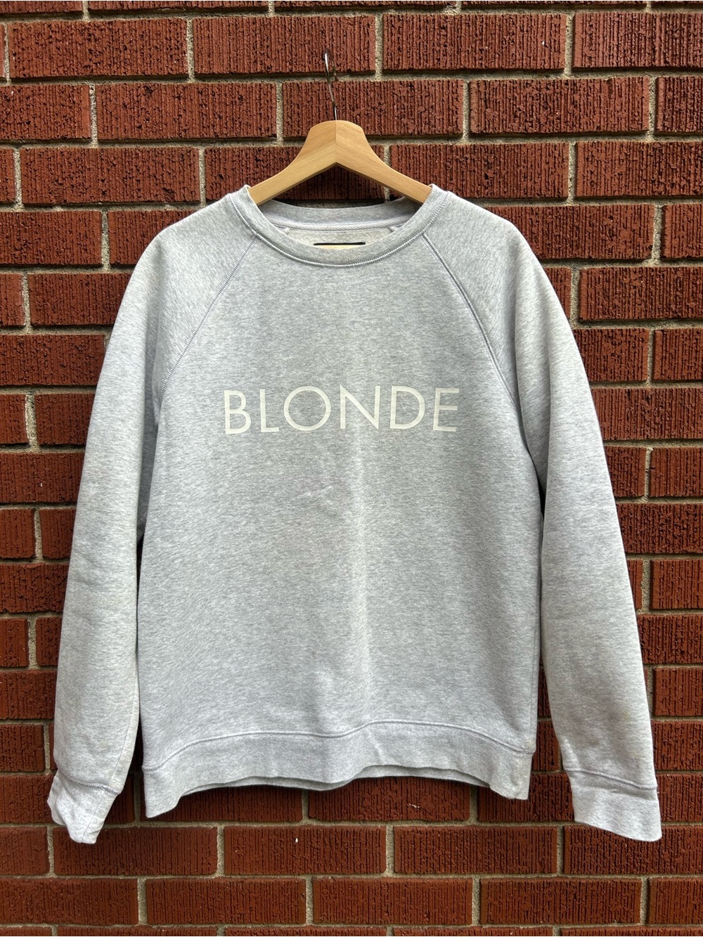 Brunette The Label BLONDE Grey Crewneck Sweatshirt S/M
